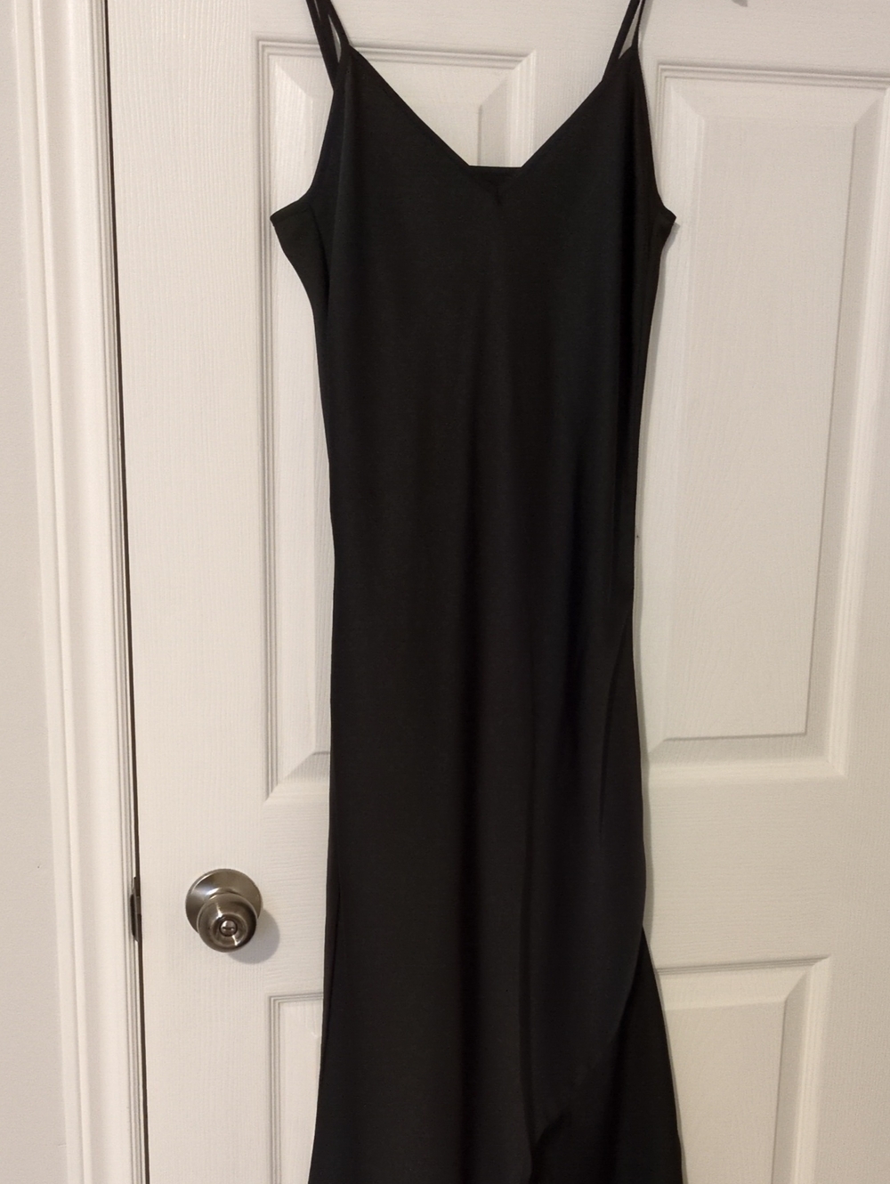 Elegant Black Slip Dress with Spaghetti Straps